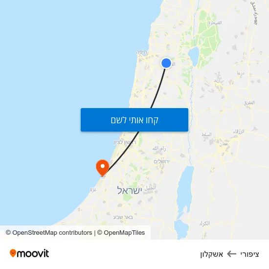 מפת ציפורי לאשקלון