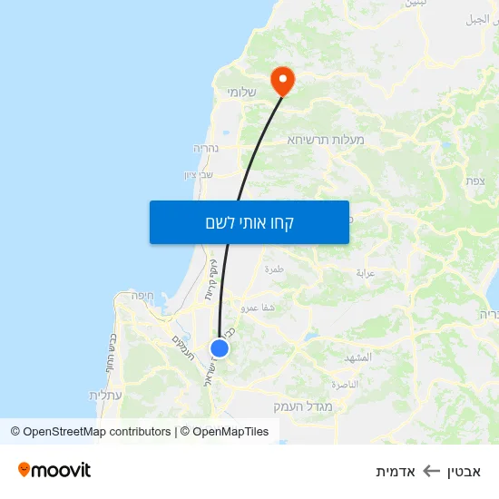 מפת אבטין לאדמית