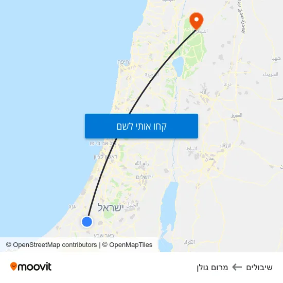 מפת שיבולים למרום גולן