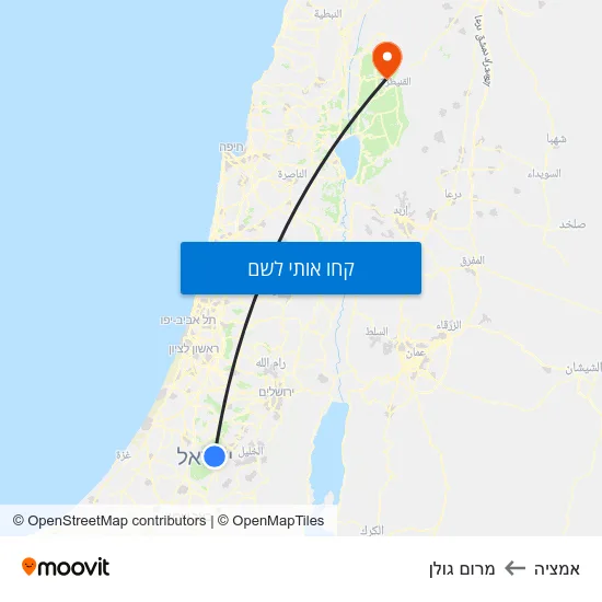 מפת אמציה למרום גולן