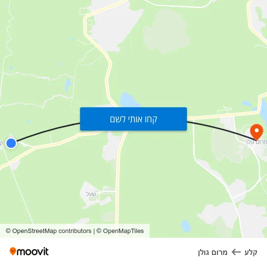 מפת קלע למרום גולן