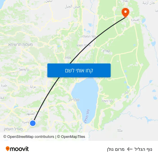 מפת נוף הגליל למרום גולן