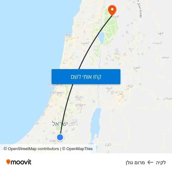 מפת לקיה למרום גולן