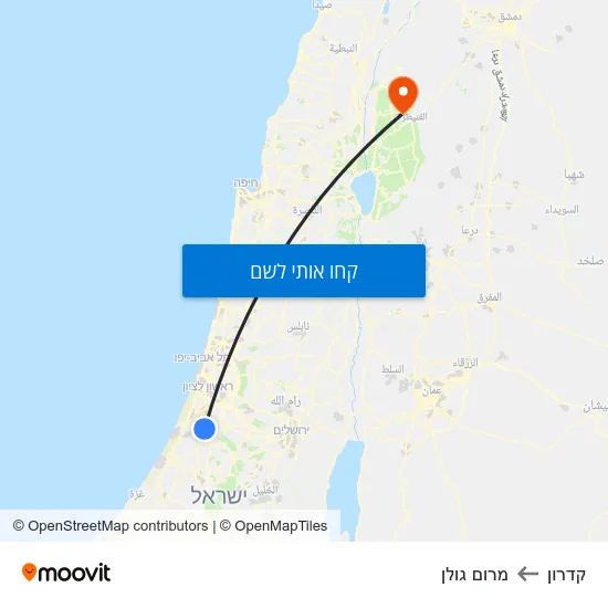 מפת קדרון למרום גולן