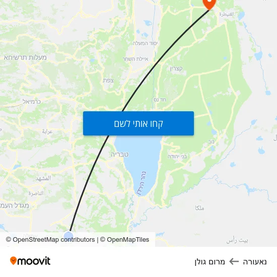 מפת נאעורה למרום גולן