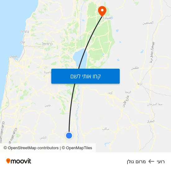 מפת רועי למרום גולן