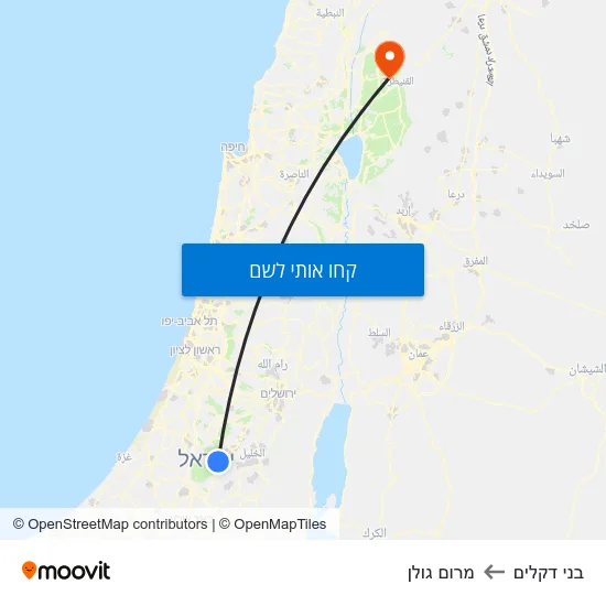מפת בני דקלים למרום גולן