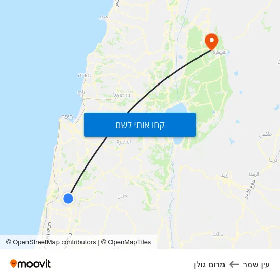 מפת עין שמר למרום גולן