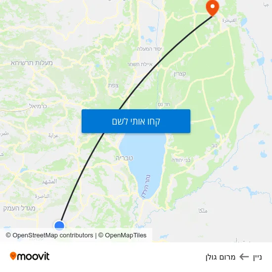 מפת ניין למרום גולן