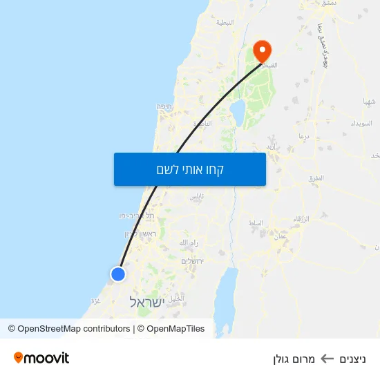 מפת ניצנים למרום גולן
