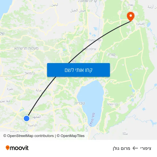 מפת ציפורי למרום גולן