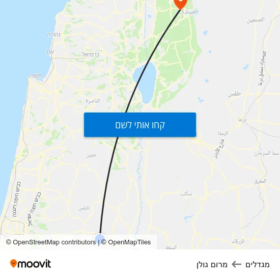 מפת מגדלים למרום גולן