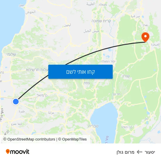 מפת יסעור למרום גולן