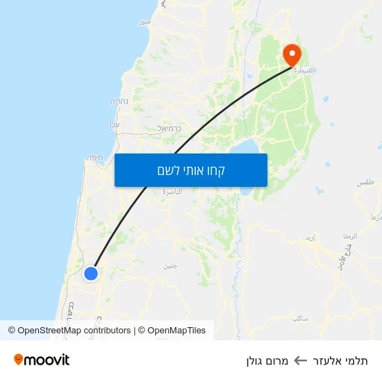 מפת תלמי אלעזר למרום גולן