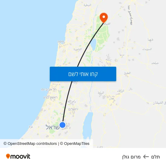 מפת תלם למרום גולן