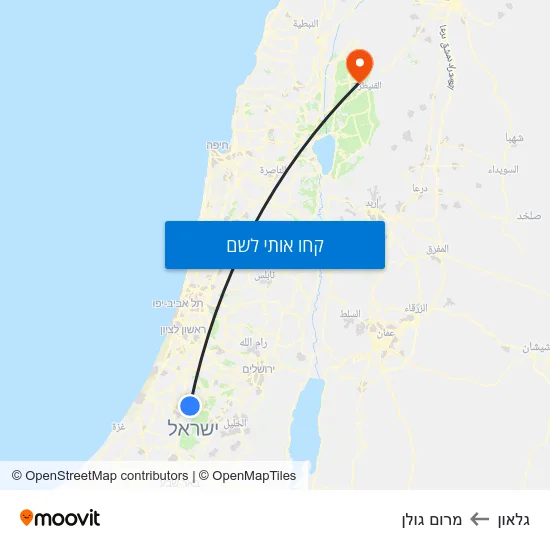 מפת גלאון למרום גולן