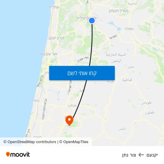 מפת יקנעם לצור נתן