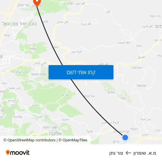 מפת מ.א. שומרון לצור נתן