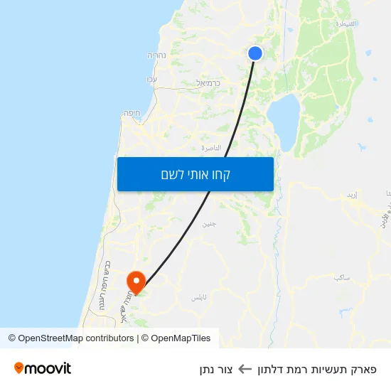 מפת פארק תעשיות רמת דלתון לצור נתן