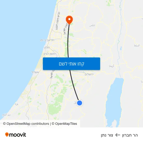 מפת הר חברון לצור נתן
