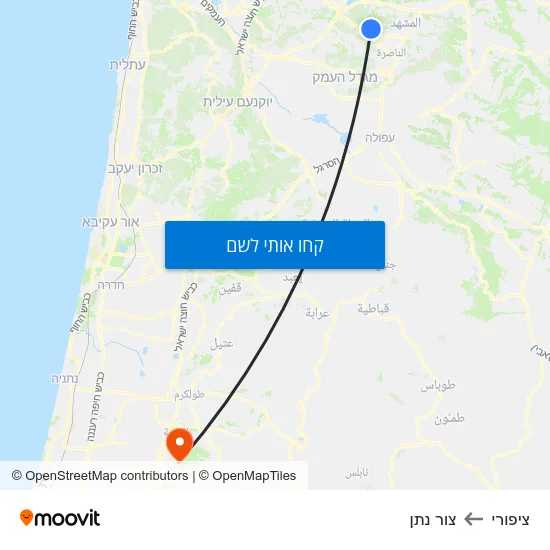 מפת ציפורי לצור נתן
