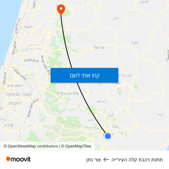 מפת תחנת רכבת קלה העירייה לצור נתן