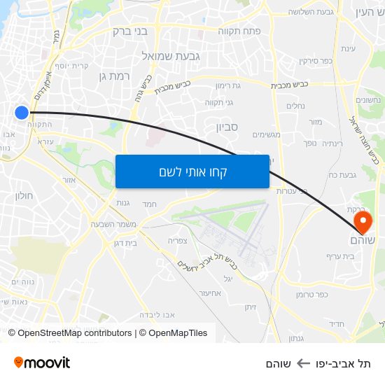 מפת תל אביב-יפו לשוהם