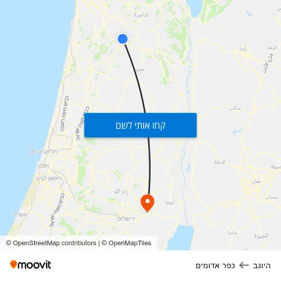 מפת היוגב לכפר אדומים
