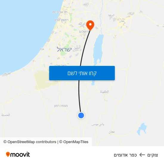 מפת צוקים לכפר אדומים