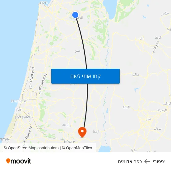 מפת ציפורי לכפר אדומים