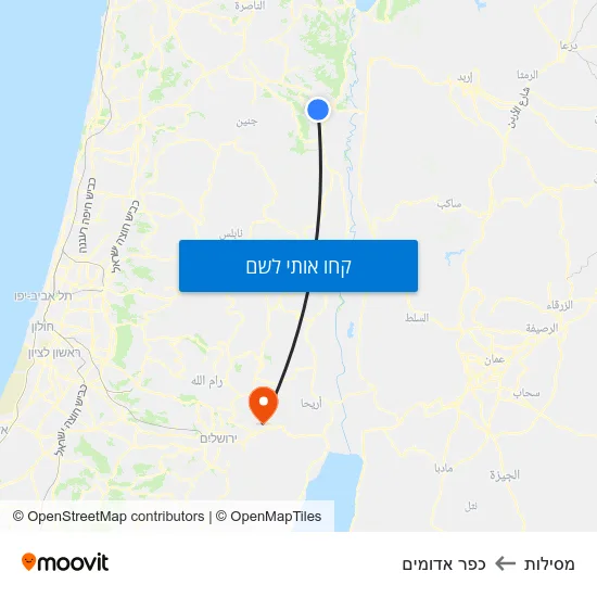 מפת מסילות לכפר אדומים