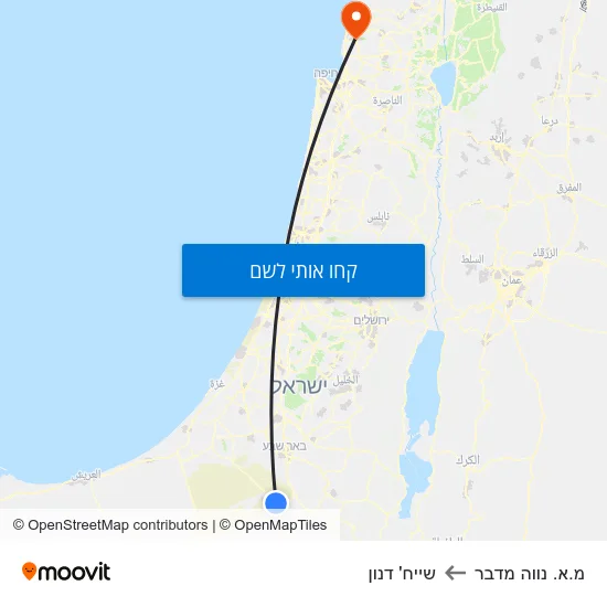 מפת מ.א. נווה מדבר לשייח' דנון