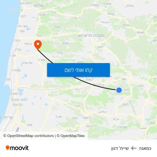 מפת כמאנה לשייח' דנון