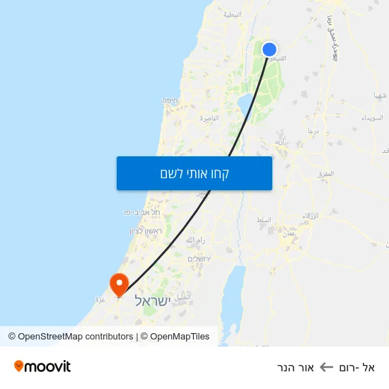 מפת אל -רום לאור הנר