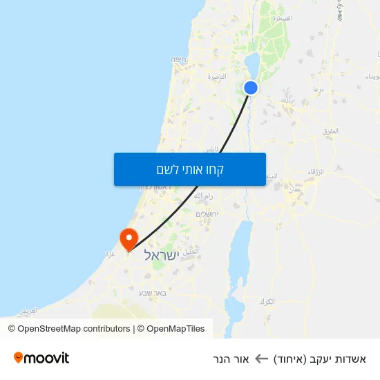 מפת אשדות יעקב (איחוד) לאור הנר