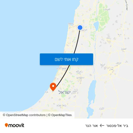 מפת ביר אל-מכסור לאור הנר