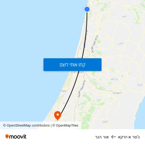 מפת ג'סר א-זרקא לאור הנר