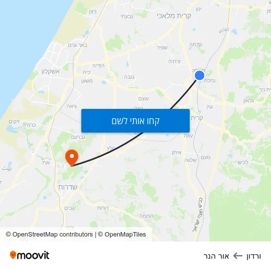 מפת ורדון לאור הנר