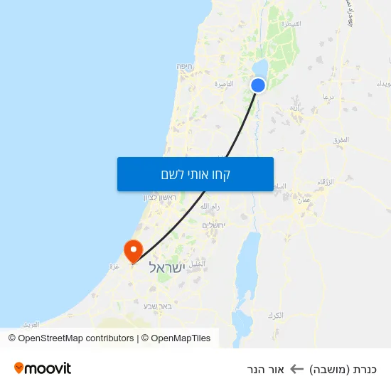 מפת כנרת (מושבה) לאור הנר