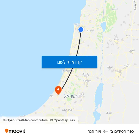 מפת כפר חסידים ב' לאור הנר