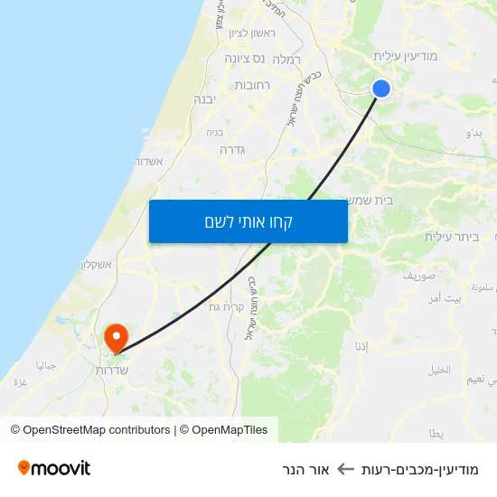 מפת מודיעין-מכבים-רעות לאור הנר