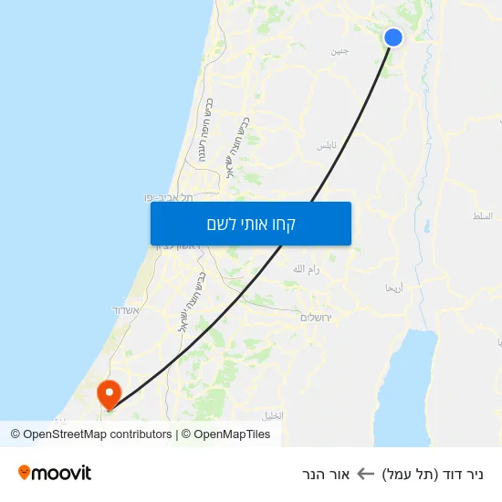 מפת ניר דוד (תל עמל) לאור הנר