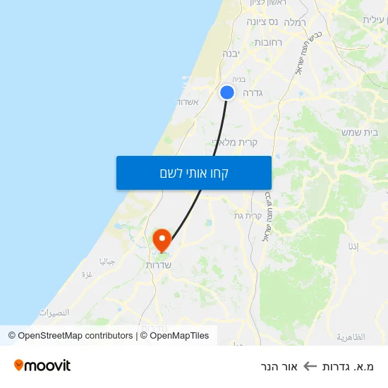מפת מ.א. גדרות לאור הנר