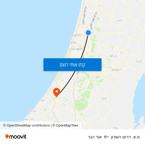 מפת מ.א. דרום השרון לאור הנר
