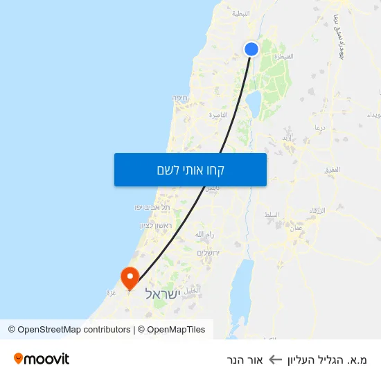 מפת מ.א. הגליל העליון לאור הנר