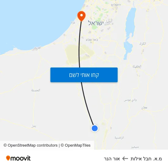 מפת מ.א. חבל אילות לאור הנר
