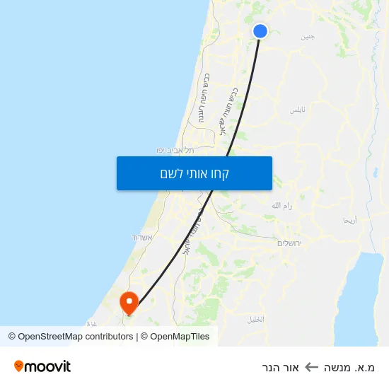 מפת מ.א. מנשה לאור הנר