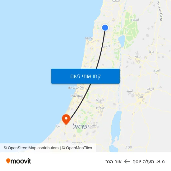 מפת מ.א. מעלה יוסף לאור הנר