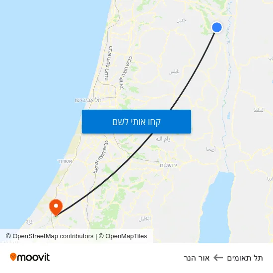 מפת תל תאומים לאור הנר