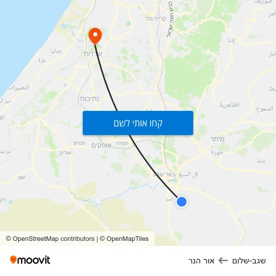 מפת שגב-שלום לאור הנר